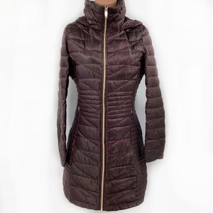 Calvin Klein Hooded Packable Puffer 90% Duck Down Jacket Sz small